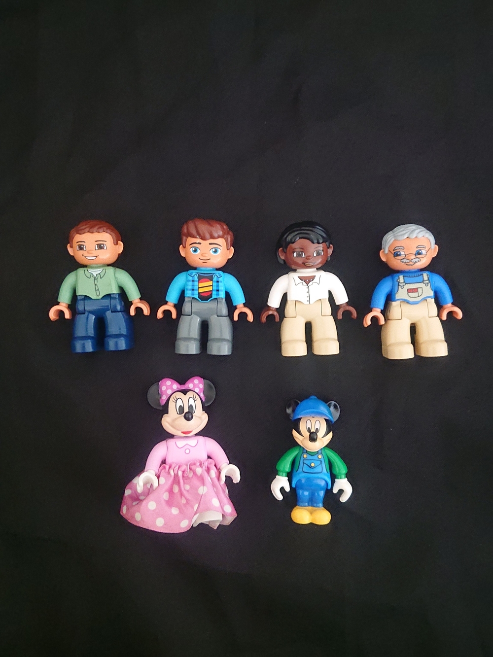 LEGO Duplo Minifigures Lot - Disney Mickey and Minnie Mouse, Kids, Old Man